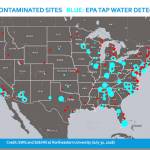 This image from a packet from a February 2019 public meeting with the Alaska Department of Environmental Conservation, Department of Transportation and Public Facilities and Department of Health and Social Services in Dillingham shows locations around the country that have been contaminated by a group of chemicals associated with firefighting foam.