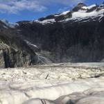 Suicide Basin, with Suicide Glacier in the top left corner, seen on Friday, June 21, 2019. (Nolin Ainsworth | Juneau Empire File)