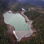 The Tailing Treatment Facility and Upper Slate Lake at the Kensington Mine on Monday, Oct. 14, 2019. (Peter Segall | Juneau Empire)