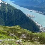 This photo shows the view of downtown, Gastineau Channel and all the way to Taku inlet from the top of Mount Juneau on July 29, 2020. (Courtesy Photo / Denise Carroll)