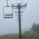 The Black Bear chairlift disappears into the thickening fog on Sept. 2, 2020. (Courtesy Photo / Denise Carroll)