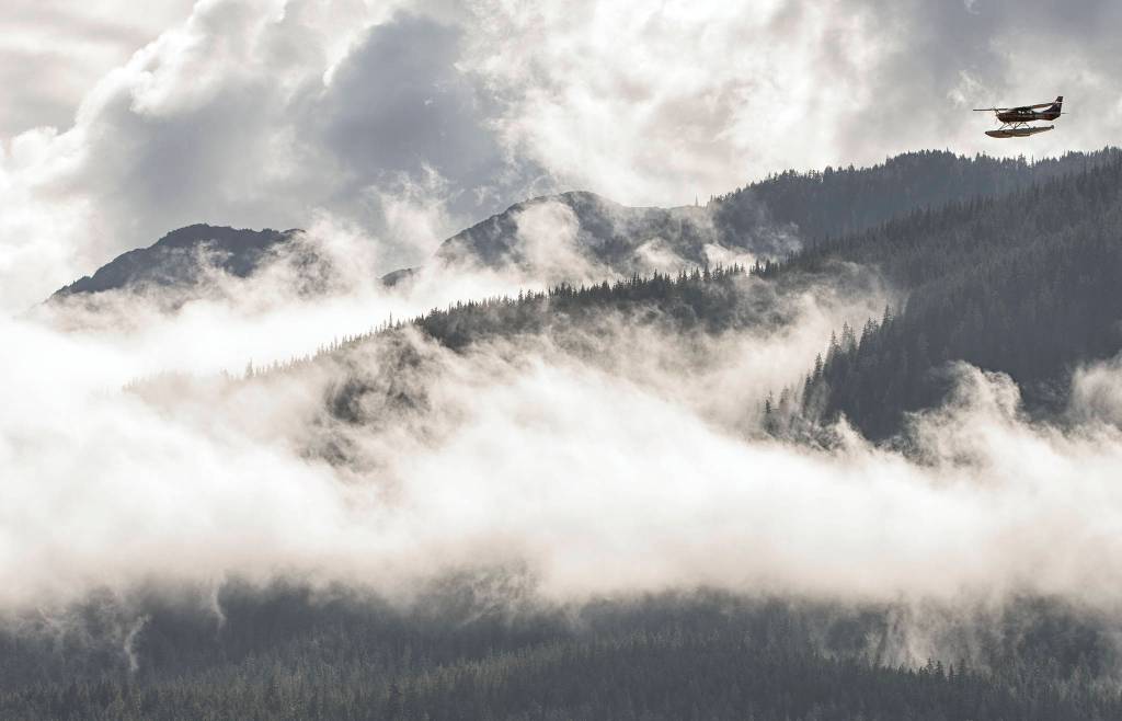 North Douglas Island forest with low cloud on Friday, Sept. 25, 2020. (Courtesy Photo / Kenneth Gill, gillfoto)