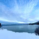 Streaking cloud formations hang over Eagle River as seen from the Boy Scout trail on Dec. 12. (Courtesy Photo / Denise Carroll)