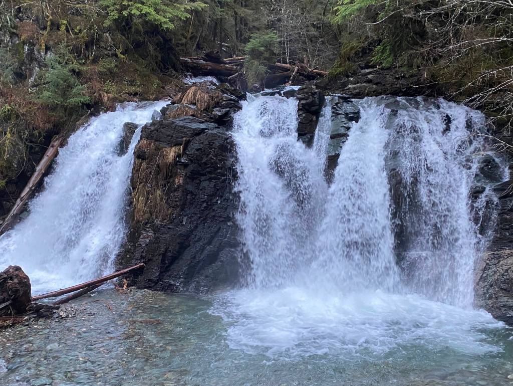 This photo shows Salmon Creek falls off Hospital Drive on Dec. 22. (Courtesy Photo / Denise Carroll)