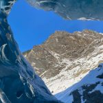In this Feb. 13 photo, a heart-shaped opening can be seen at the Mendenhall Glacier ice cave. (Courtesy Photo / Deborah Rudis)