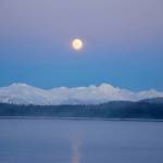 This photo shows the moon over the Chilkat Mountains on Feb. 26. (Courtesy Photo / Bill Andrews)