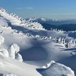 This photo shows the top of the ridge at Eaglecrest looking south towards Seymour canal on Jan. 31. (Courtesy Photo / Ben Ng and KD Magnum)