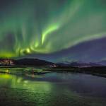 This photo shows the northern lights over the Mendenhall Wetlands on Feb. 15, 2021. (Courtesy Photo /  Jack Beedle)
