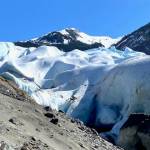 Small glacial erratics and pulverized rock are deposited by the retreating Mendenhall Glacier creating a barren landscape. (Courtesy Photo / Denise Carroll)