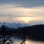 This photo shows a winter sunset over the Chilkats in mid-April. (Courtesy Photo / Gary Miller)