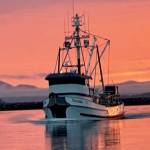 This photo shows a boat against the backdrop of a colorful sky. (Courtesy Photo Dave Diver Dave Sulser)