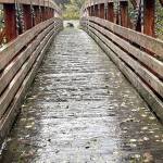 This photo shows the foot bridge over Fish Creek on Oct. 14, 2021. (Courtesy Photo / Kerry Lindley)