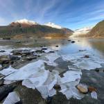 Thin ice sheets form near the Mendenhall Glacier in early November. (Courtesy Photo / Kenneth Gill, gillfoto)