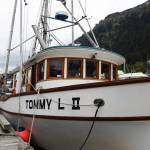 The F/V Tommy L II, co-owned by longtime Juneau resident Joe Emerson, sits berthed in Aurora Harbor in late May. On Wednesday a federal court decision allowed for the king salmon troll fishery in Southeast Alaska to begin July 1, a reversal of a lower court ruling in May. (Clarise Larson / Juneau Empire File)