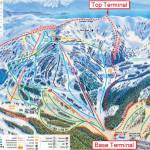 A map shows the planned base and summit installations for a gondola at Eaglecrest Ski Area. (City and Borough of Juneau map)