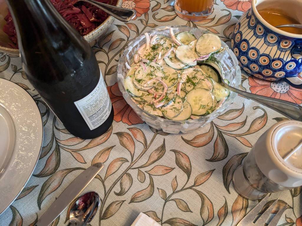 Cucumber-onion salad. (Photo by Patty Schied)