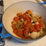 Vegetables ready for blending for sheet pan tomato soup. (Photo by Patty Schied)