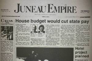 The front page of the Juneau Empire on Feb. 23, 1995. (Mark Sabbatini / Juneau Empire)