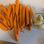 Ingredients for braised carrots with garlic and thyme. (Photo by Patty Schied)