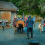 Kasaans second culture camp took place in March 2025 at the cultural campus and included a totem pole raising. (Photo by Ivalu-Erin Gingrich)