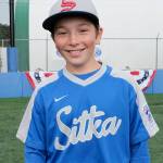 This file photo shows Sitka Little League all-star Caleb Calhoun when he wore #1, his favorite food was pizza rolls and his favorite player Barry Bonds. (Klas Stolpe / Juneau Empire)