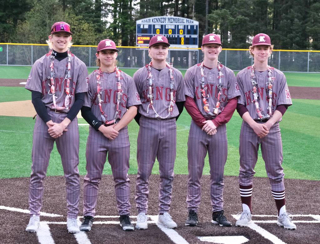 Ketchikan's seniors were honored during the Crimson Bears baseball senior night against Ketchikan on Saturday at Adair-Kennedy Memorial Park. (Klas Stolpe / Juneau Empire)