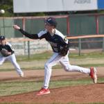 Photo by Jeff Helminiak / Peninsula Clarion
Cayman Huff of Auke Bay Post 25 delivers an offspeed pitch to Madisonville (Kentucky) Post 6 on Friday, June 20 in the Lance Coz Wood Bat Tournament at Coral Seymour Memorial Park in Kenai .