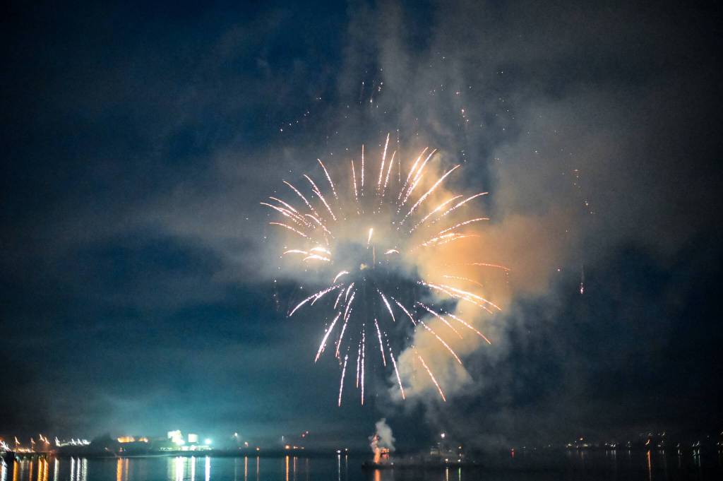 The fireworks are set off after midnight on Friday, July 4<ins>, 2025</ins>. (Jasz Garrett / Juneau Empire)