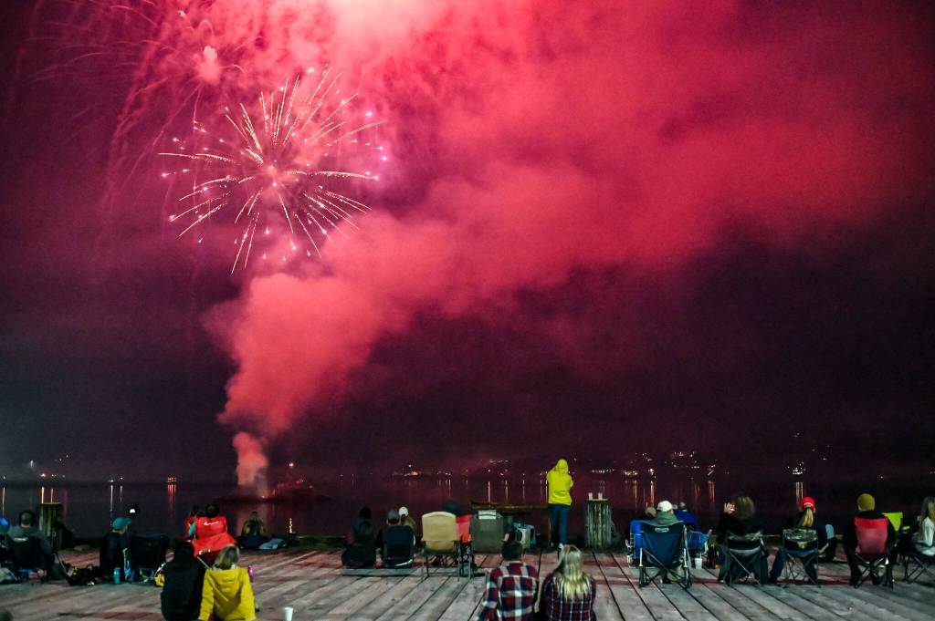 The fireworks are set off in the early hours of Friday, July 4<ins>, 2025</ins>. (Jasz Garrett / Juneau Empire)