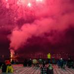 People watch the fireworks after midnight on Friday, July 4<ins>, </ins><ins>2025</ins>. (Jasz Garrett / Juneau Empire)
