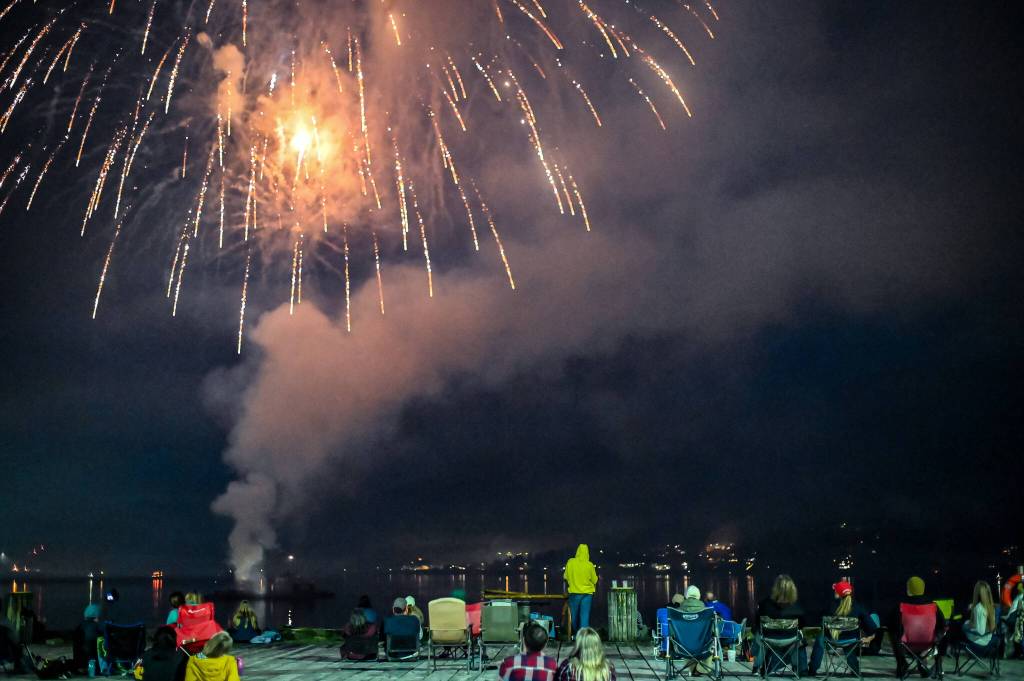 The fireworks are set off after midnight on Friday, July 4<ins>, </ins><ins>2025</ins>. (Jasz Garrett / Juneau Empire)