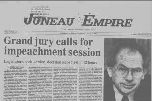 Cover of Juneau Empire July 2, 1985 from State Library Archives. (Natalie Buttner / Juneau Empire)