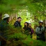 Bob Girt works with the Alaska Youth Stewards on Prince of Wales Island in 2022. (Photo courtesy of Bethany Goodrich / Sustainable Southeast Partnership)