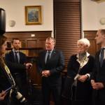 Representative Zack Fields, House Majority Leader Chuck Kopp, Representative Louise Stutes and Speaker of the House Bryce Edgmon answer question from the press following Governor Mike Dunleavys State of the State address on Thurday, Jan. 22. (Mari Kanagy/Juneau Empire)