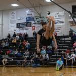 Kyle Khaayák'w Worl competes in the two-foot high kick at the 2020 Traditional Games. (Courtesy Photo / Sealaska Heritage Institute)