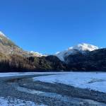 Herbert River and Herbert Glacier are pictured on Nov. 16, 2025. (Mari Kanagy / Juneau Empire)