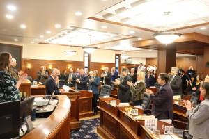 U.S. Sen. Dan Sullivan, R-Alaska, delivers an annual address to the Alaskan Legislature. Provided by Alaska House Republicans
