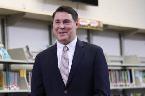 Shawn Arnold at the public forum on March 4. Photo by Atticus Hempel/Juneau Empire.