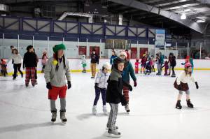 Mark Sabbatini / Juneau Empire file photo
Hundreds of people pack into Treadwell Arena on Friday night for a free Santa Skate.